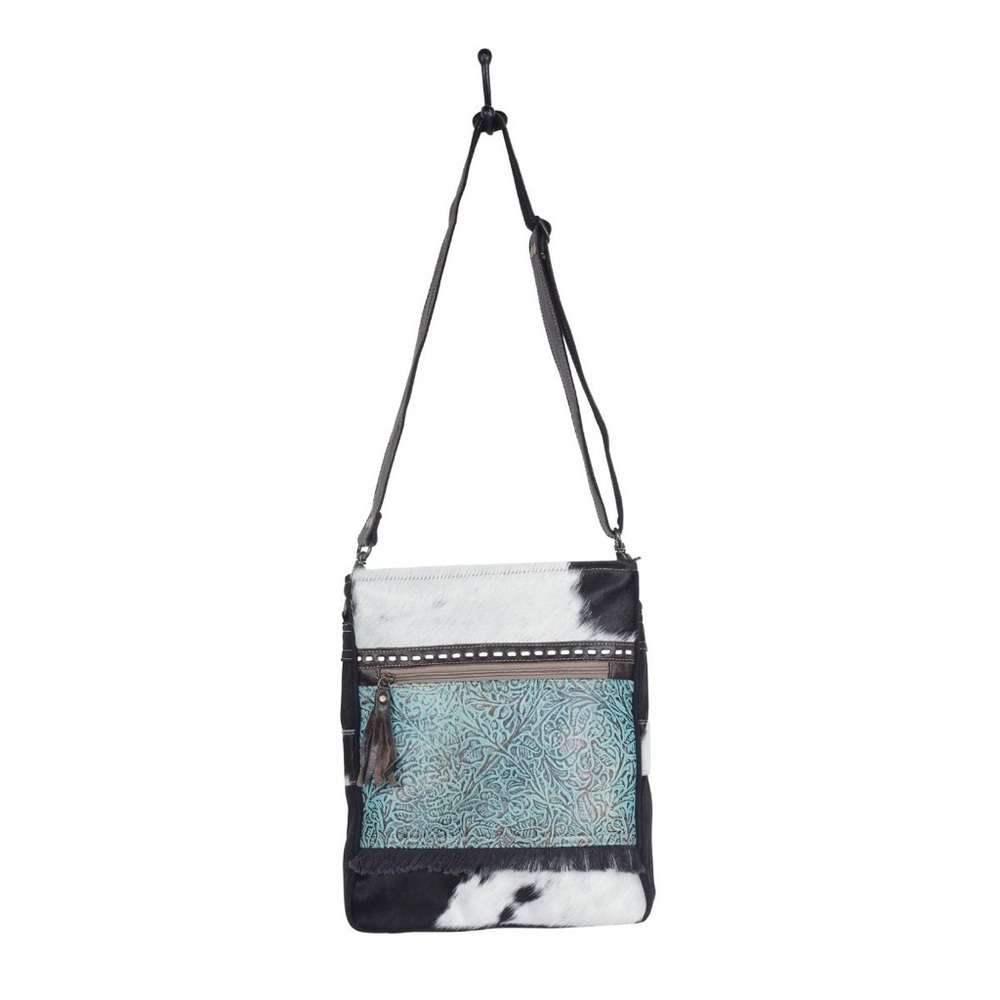 🔥LAST ONE🔥 Stagecoach Chic Handtooled Leather Cowhide Shoulder Bag - Picture 6 of 7
